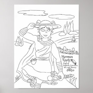 Hermes Coloring Page Print