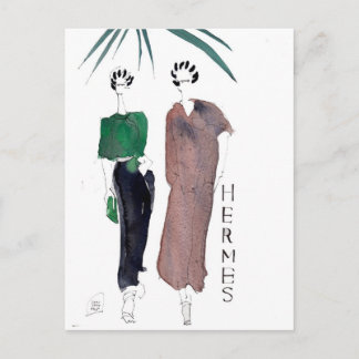 Hermes Fashion Postcard by PARISDREAMTIME