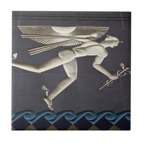 Hermes _ Herald of the Greek Gods in NYC Ceramic Tile