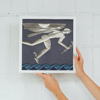 Hermes - Herald Of The Greek Gods In Nyc Faux Canvas Print by stineshop at Zazzle