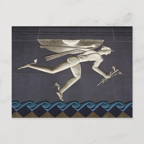 Hermes _ Herald of the Greek Gods in NYC Postcard