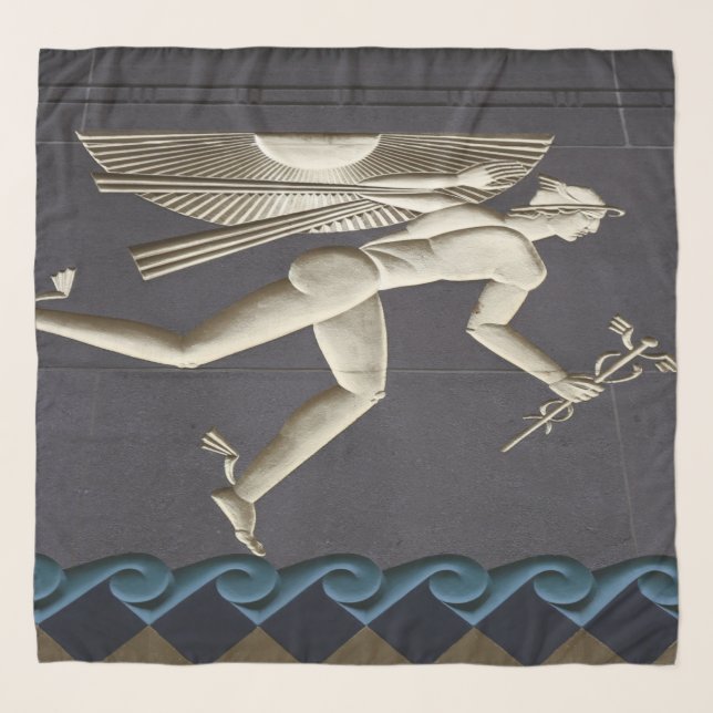 Hermes - Herald of the Greek Gods in NYC Scarf (Front)