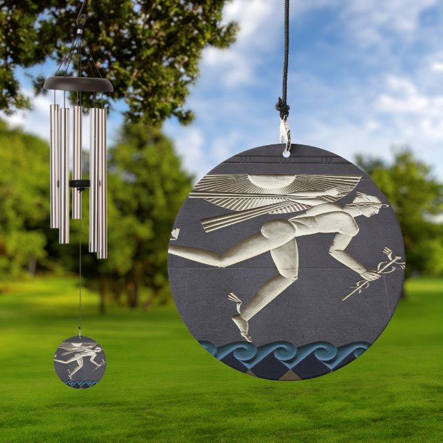 Hermes - Herald of the Greek Gods in NYC Wind Chime (Outdoor)