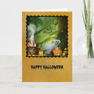 Hermes the Maltese Halloween Greeting Card