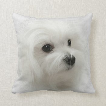 Hermes The Maltese Pillow Cushion by MoragBates at Zazzle