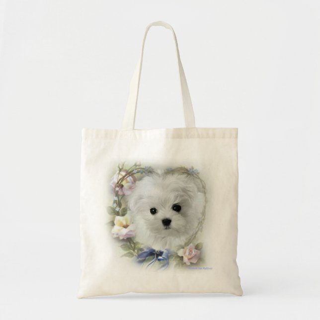 Hermes the Maltese Tote Bag (Front)