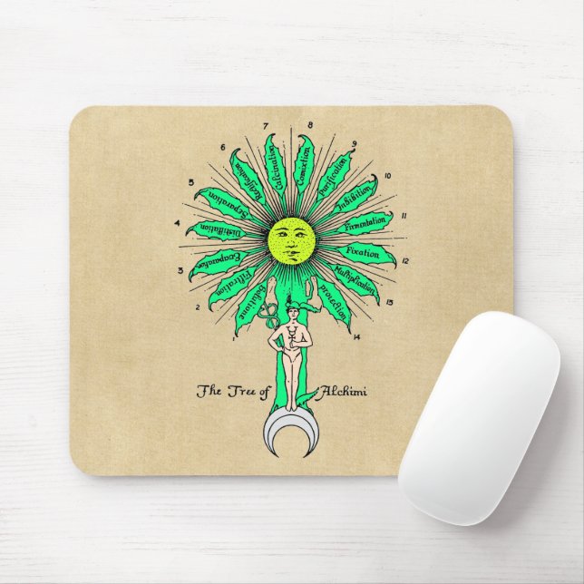 Hermes Tree of Alchemy Mouse Pad (With Mouse)