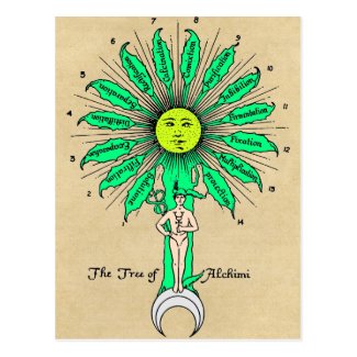 Hermes Tree of Alchemy Post Cards
