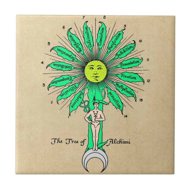 Hermes Tree of Alchemy Tile (Front)