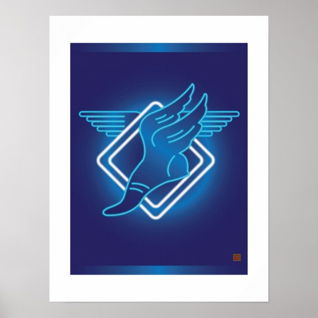 Hermes Winged Sandal-Print Poster (Front)