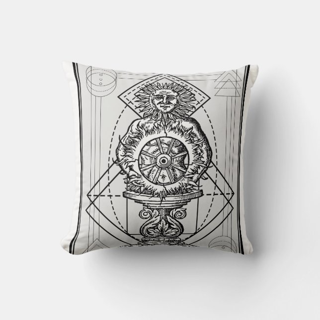 Hermetica Moderna - Sol Invictus Throw Pillow (Front)
