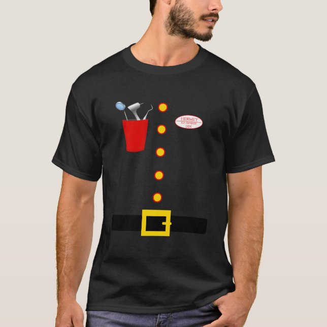 Hermey Dentist Elf Costume - Elf Dentist Funny Chr T-Shirt (Front)