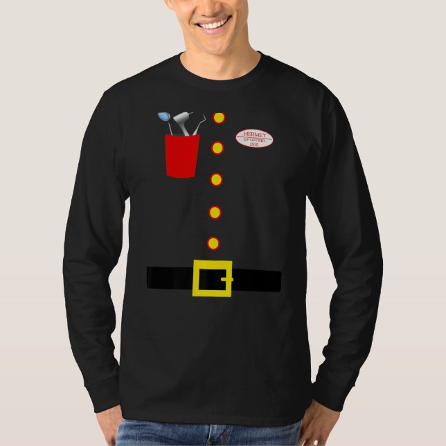Hermey Dentist Elf Costume  Elf Dentist Funny Chri T-Shirt (Front)