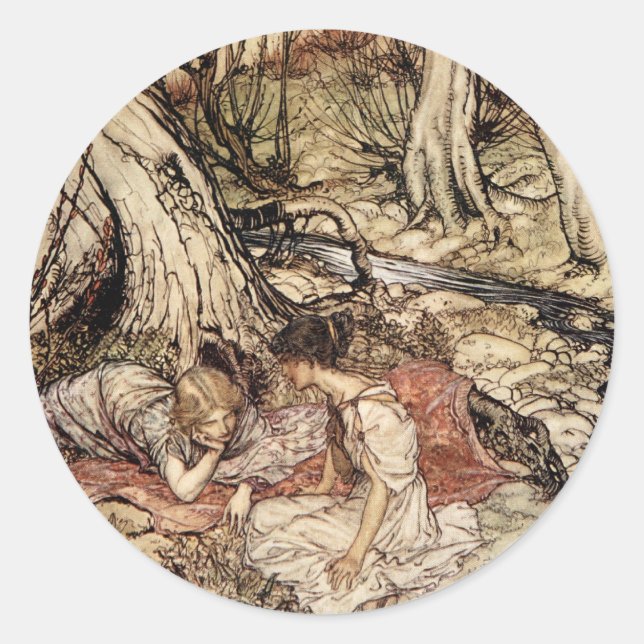 Hermia and Lysander Classic Round Sticker (Front)
