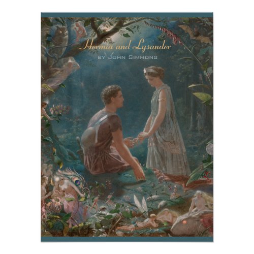 Hermia and Lysander John Simmons Shakespeare Poster