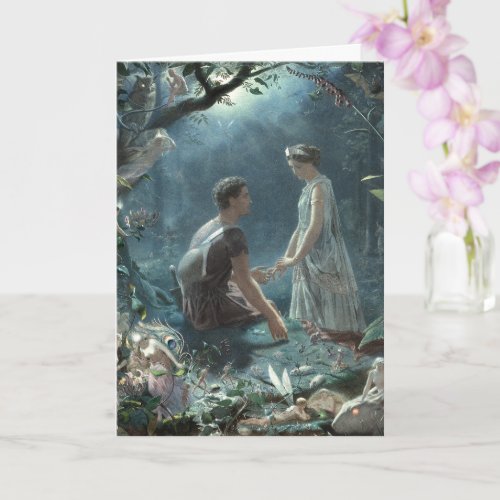 Hermia Lysander  fairies Midsummer Night Dream Card