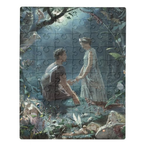Hermia Lysander  fairies Midsummer Night Dream Jigsaw Puzzle