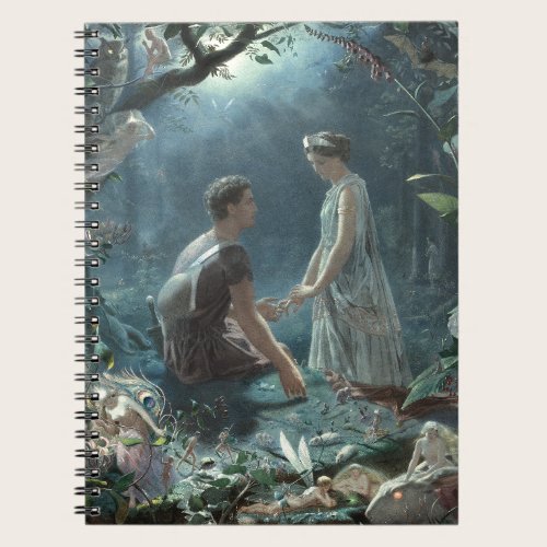 Hermia Lysander & fairies Midsummer Night Dream Notebook