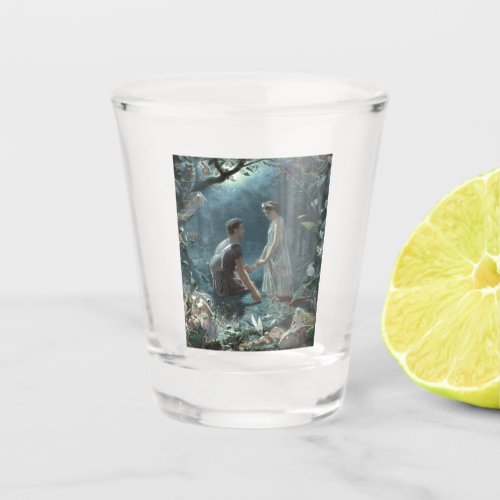 Hermia Lysander  fairies Midsummer Night Dream Shot Glass