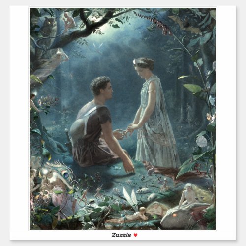 Hermia Lysander  fairies Midsummer Night Dream Sticker