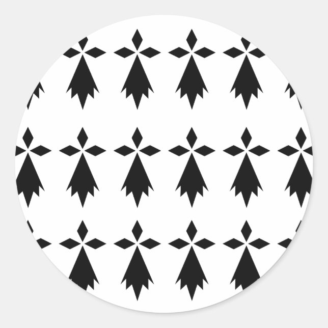 hermine flag Brittany Classic Round Sticker (Front)