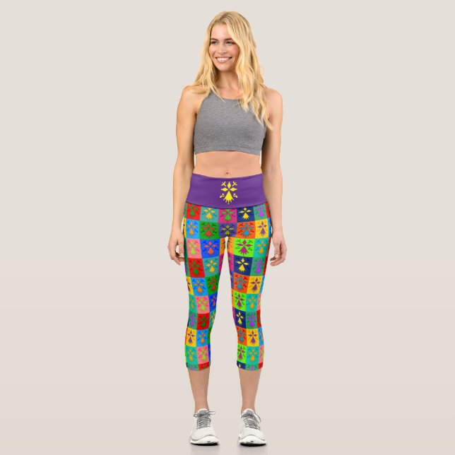 Hermine Pop Capri Leggings (Front)