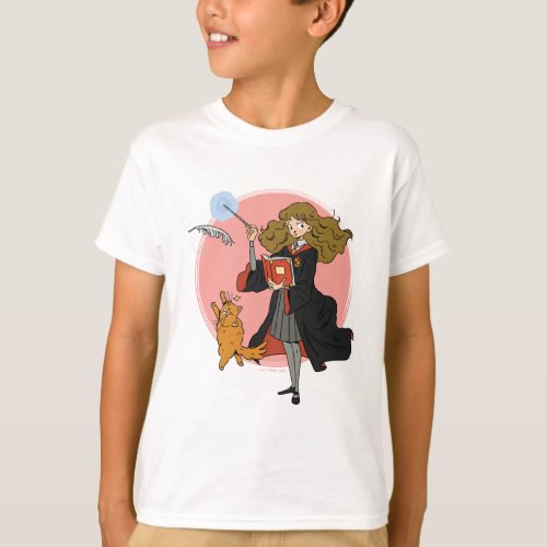 Hermione and Crookshanks Wingardium Leviosa T_Shirt