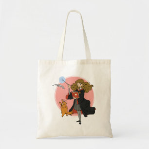 Hermione and Crookshanks Wingardium Leviosa Tote Bag