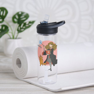 Hermione and Crookshanks Wingardium Leviosa Water Bottle