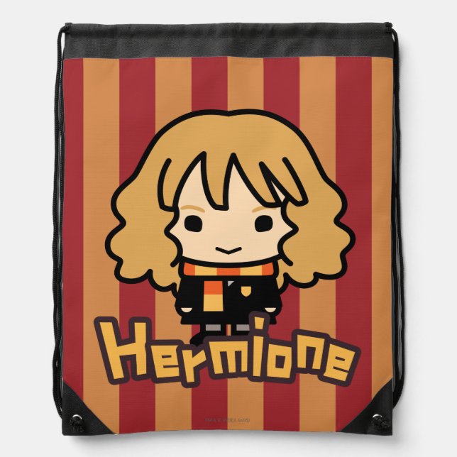 Hermione Granger Cartoon Character Art Drawstring Bag (Front)