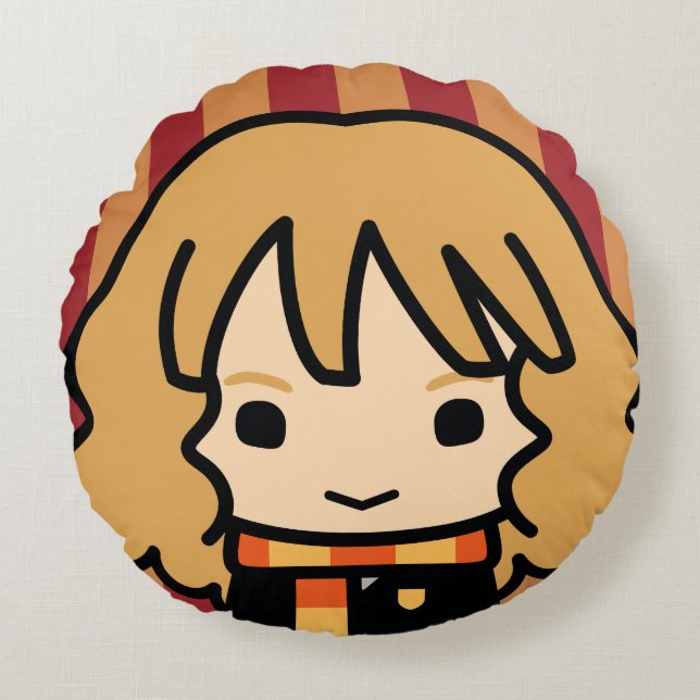 Hermione Granger Cartoon Character Art Round Pillow (Front)