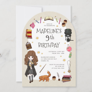Hermione Granger Magical Birthday Celebration Invitation