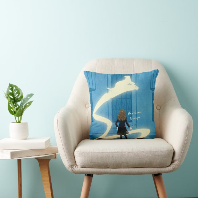 Hermione Granger Patronus Painting Throw Pillow (Chair)