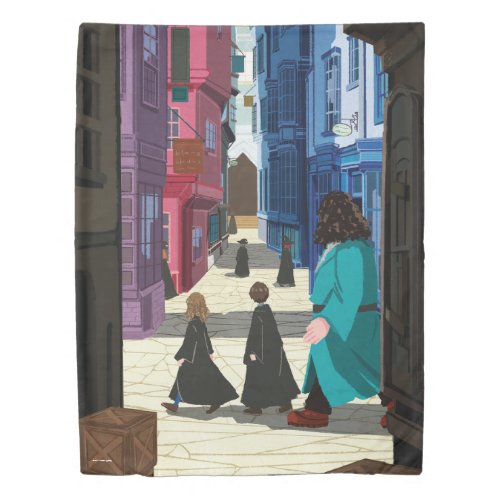 Hermione HARRY POTTER  Hagrid in Diagon Alley Duvet Cover