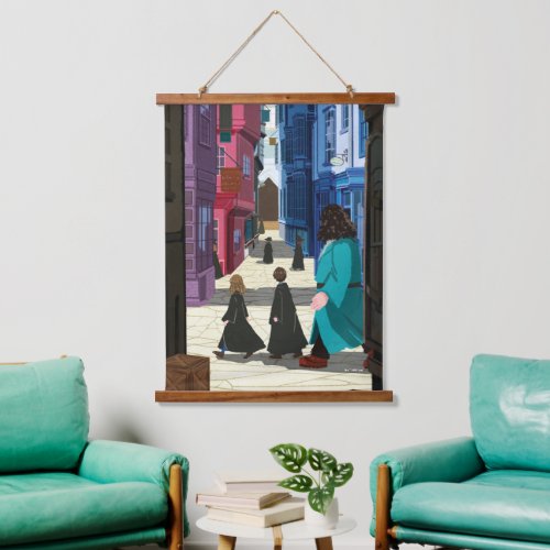 Hermione HARRY POTTER  Hagrid in Diagon Alley Hanging Tapestry