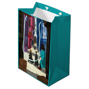 Hermione, HARRY POTTER™, & Hagrid in Diagon Alley Medium Gift Bag