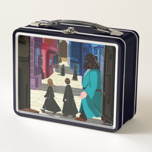 Hermione HARRY POTTER  Hagrid in Diagon Alley Metal Lunch Box