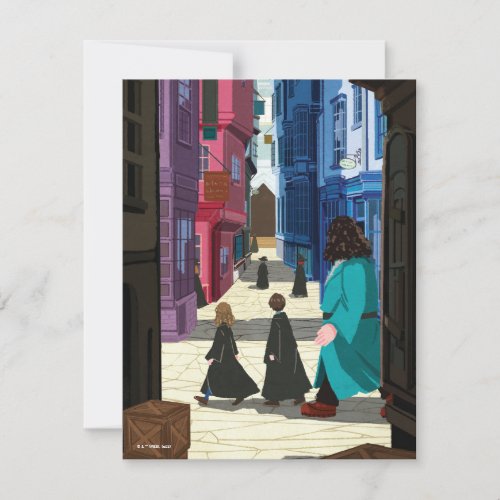 Hermione HARRY POTTER  Hagrid in Diagon Alley Note Card