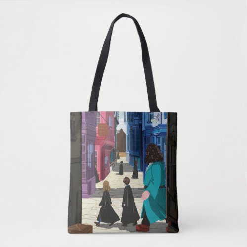 Hermione HARRY POTTER  Hagrid in Diagon Alley Tote Bag