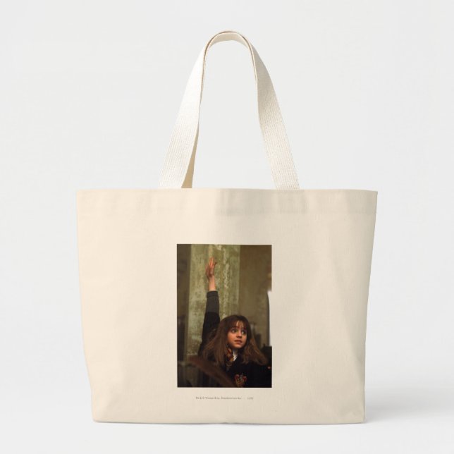 Hermione raises her hand large tote bag (Front)