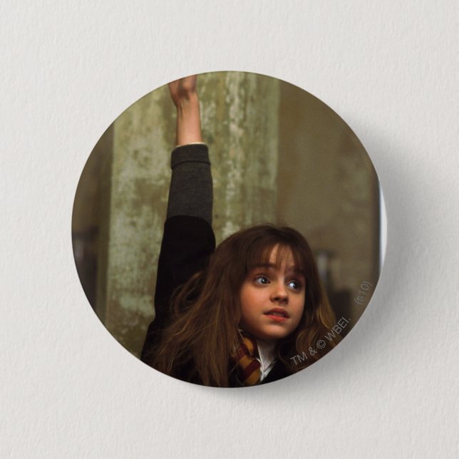 Hermione raises her hand pinback button (Front)