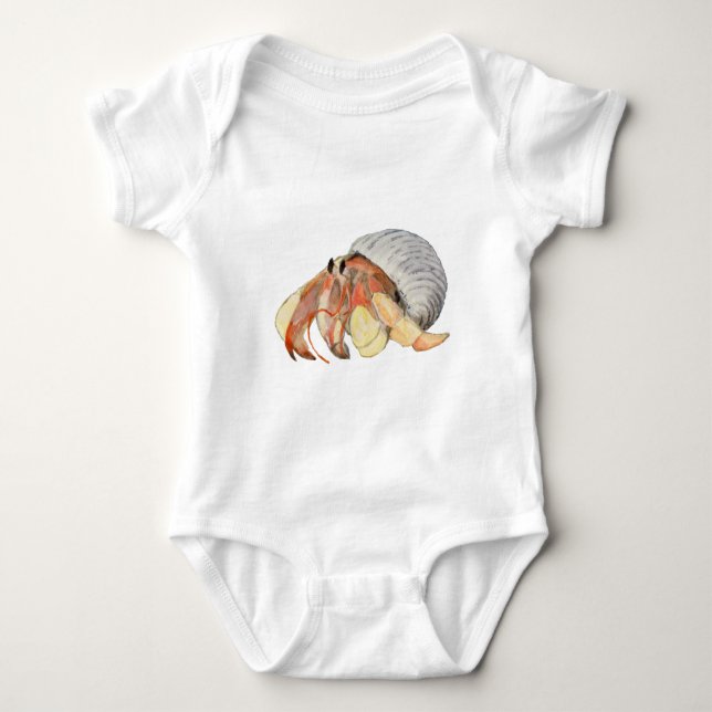Hermit Crab Baby Bodysuit (Front)