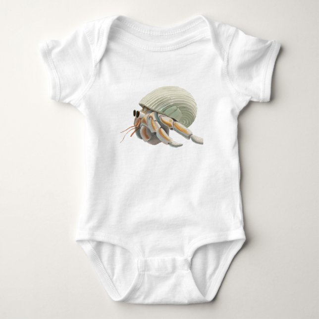 Hermit Crab Bodysuite and One Piece Baby Bodysuit (Front)