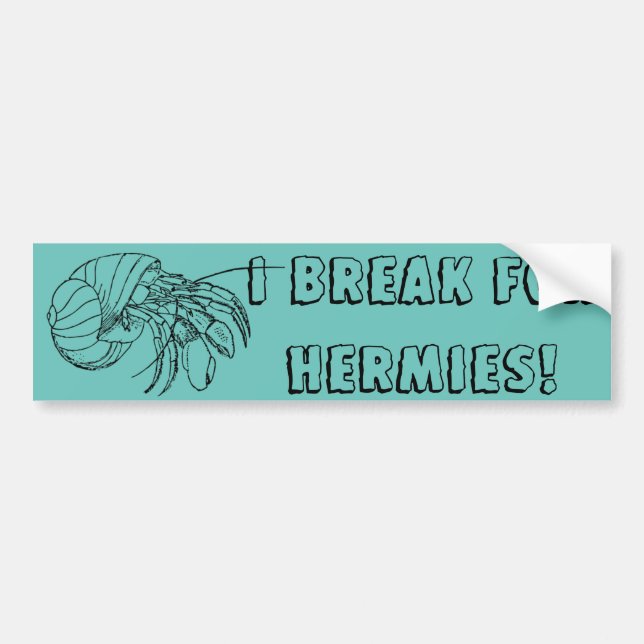 Hermit Crab Bumper Sticker (Front)