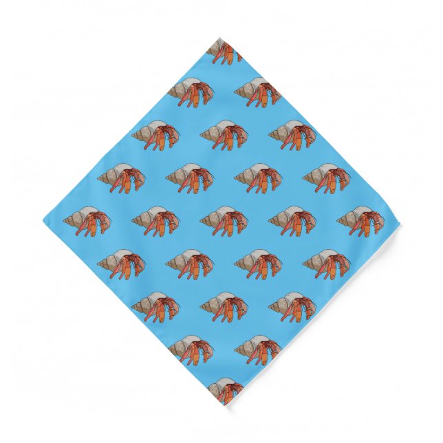 Hermit crab cartoon illustration bandana (Front)