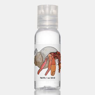 Hermit crab cartoon illustration hand sanitizer