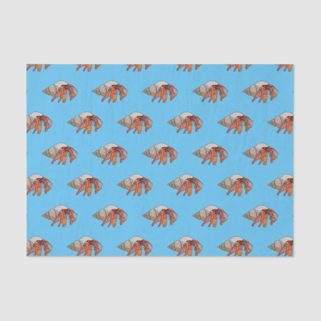 Hermit crab cartoon illustration tissue paper (Front)