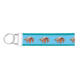 Hermit crab cartoon illustration wrist keychain