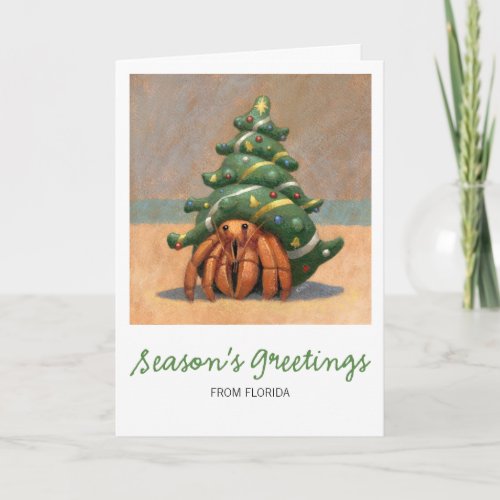 Hermit Crab Christmas Card