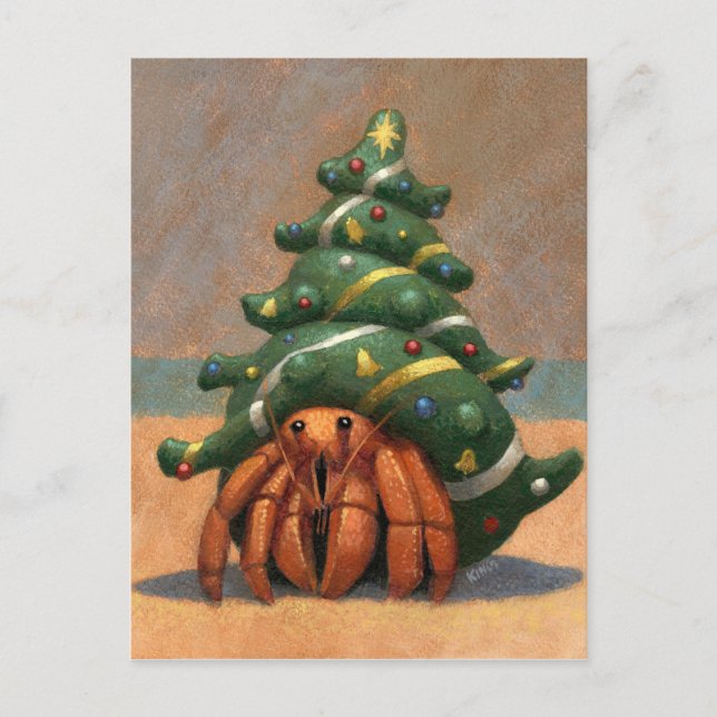 Hermit Crab Christmas Card (Front)